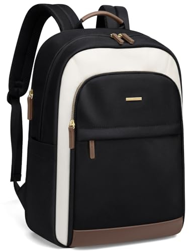 Golfkvalitet laptop-ryggsäck för kvinnor resa handbagage väska weekender affärer flerskikts personlig artikel ryggsäck, 40 cm, W svart