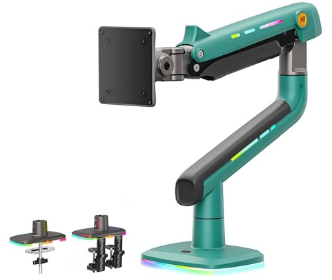 NB Ergonomic Ultrawide Monitor Arm Desk Mount for Max 60 inch Computer Screen & Load up to 20 kg, Gaming & Office Monitor Stand Mechanical Spring | VESA 75/100 mm (Green)