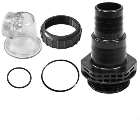 Conjunto de tapa de prefiltro de bomba de piscina Montaje de tapa de prefiltro transparente para bomba de circulación SPS100 Material ABS con juntas tóricas Boquilla de montaje de tornillo Piezas de