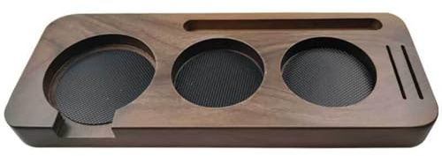 Osmond 51 mm Wooden Coffee Tamper Station Stand Coffee Portafilter Holder Presser Stand Espresso Distribution Lever Holder,B