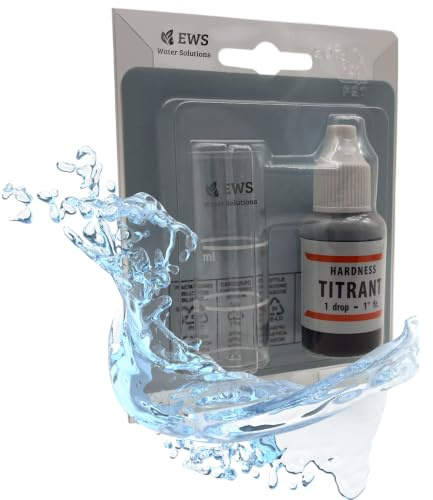 EWS® Kit per l'Analisi della Durezza dell'Acqua (calcare). Test rapido e semplice per: Addolcitore Acqua, Piscina, Acquario, Idromassaggio