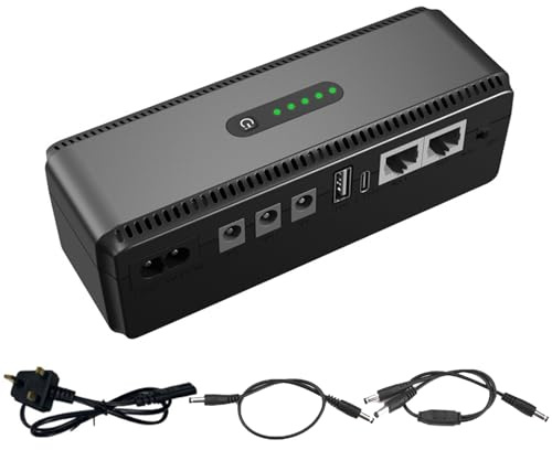 Small battery backup UPS, router battery power supply, Wifi camera power supply 10400 Mah, Power by compact uninterrupted, small power supply