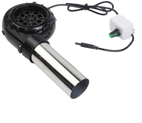 Einstellbare Geschwindigkeit Tragbares Gebläse für BBQ Grill Holzofen Kamin mit USB Netzteil für Outdoor Kochen (Einstellbare Geschwindigkeit)