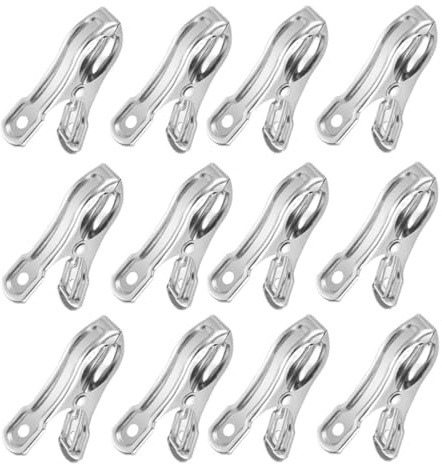 GALPADA Pinzas de Acero Inoxidable para Invernadero 20 Piezas, Clips de Fijación Resistentes al Viento para Toldos y Redes de Sombreado, Abrazaderas Multiusos para Jardín y Huerto