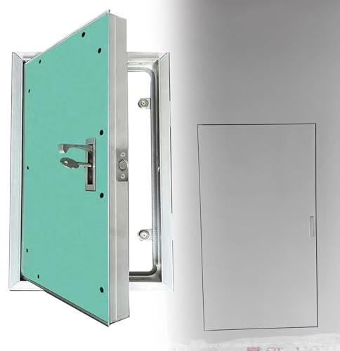 Cadre de trappe d'accès étanche en aluminium avec porte en plaques de plâtre – Isolation thermique, isolation phonique, couvercle dissimulé pour bouches d'incendie et lignes d'alimentation