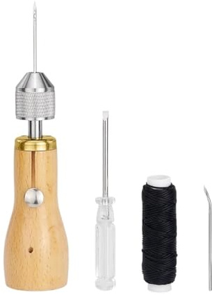 WENYOG Punteruolo per Cucire 1 Set di Utensili for Cucire a Mano in Pelle, Strumento for punteruolo, Strumento di Riparazione for Cuciture di Bordi in Pelle Fai da Te(Color 1)