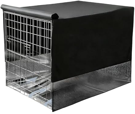 Käfigabdeckung Wasserdicht und schützend aus Oxford-Stoff mit Sonnenschutz | Transportboxbezug für kleine bis mittelgroße Hunde, Katzen, Kitten für Wohnung, Reisen, Innen- und Außenbereich
