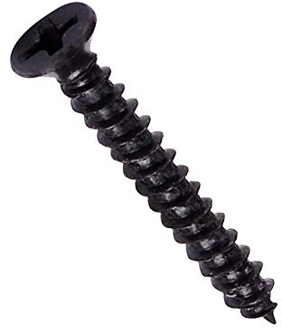 Xiedeai Cross Nails M3.5 M4 Screws - Electronic Screw Flat Head Self-Tapping Screws Iron Black Cross Countersunk Head Screws