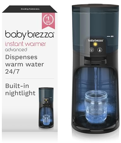 Baby Brezza Instant Bottle Warmer Advanced with 3 Temperature Settings, 24/7 Warm Water Dispenser for Formula Warming, LED Nightlight, 50oz Tank Capacity, Electric Kettle Alternative
