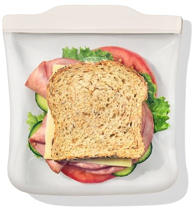 OXO Good Grips Silicone Reusable Bag – Sandwich Bag (828mL/28 oz) - Oat