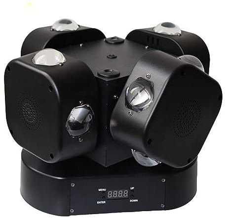 Lumière Principale Mobile de Faisceau Rotatif RGBW 4in1 LED avec Effets stroboscopiques éclairage de scène pour DJ Disco Club fête Musicale