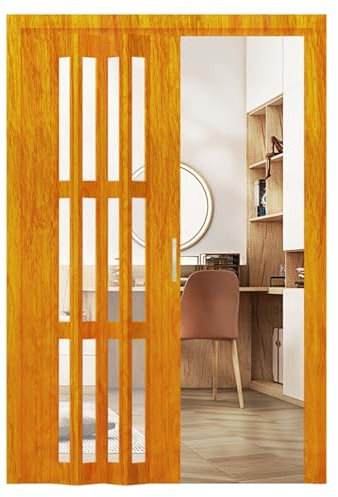 Falttür Falttüren Innentüren Schiebetür Klappbar Türen Für Küchenabtrennung, Schwarz Rot Grau Gelb Jalousietüren Interne Akkordeontür Für Schlafzimmer Schrank/Esszimmer/Wohnung Schiebetrennwand, Mag