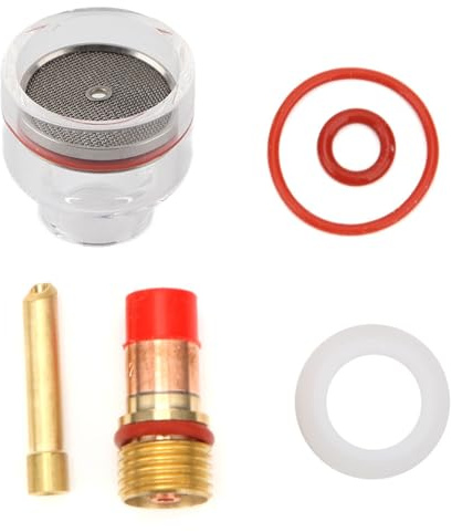 KooingTech WP-Brenner-Set, Wig Brenner Zubehör, Gaslinse, Spannzange | Glasbecher Für Wig-17/18/26 (1,6 Mm), Schweißbrenner-Kits