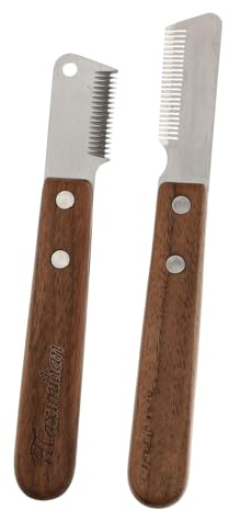 Kisangel 2 Piezas Rastrillo Deslanador Cepillo de Dematting para Mascotas con Mango Ergonómico Herramienta de Aseo para Perros y Otras Mascotas