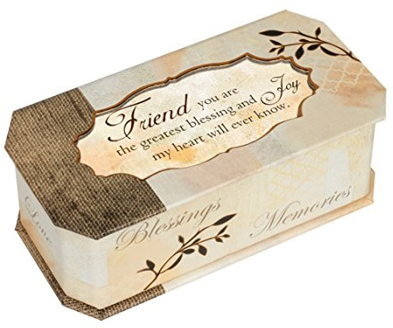 Cottage Garden Friend The Greatest Blessing Tree Branch Jewelry Music Box Plays That's What Friends are for