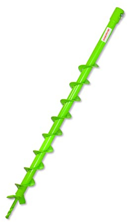 WERKON Erdbohrer 60 mm, Hartmetallklingen, für Zaunbau und Baumpflanzung | Robuster Stahl, 20 mm Aufnahme, Bolzen und Splint, 76 cm Arbeitstiefe, nachschärfbar, für Elektro- und Benzinbohrmaschinen