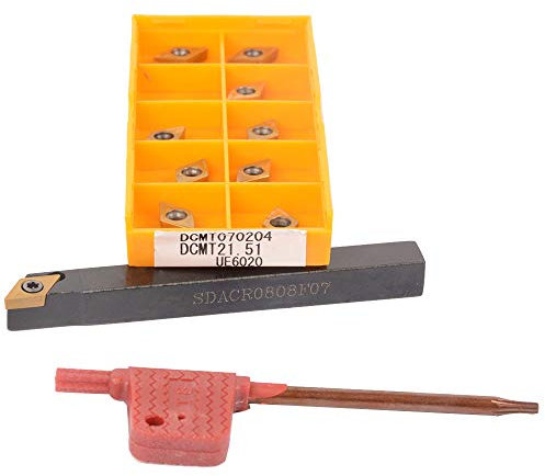 1 sdacr0808 F07 CNC-Bar Drehmeißel Halter 1 Stück T8 Schlüssel 100 dcmt21.51 ue6020/DCMT070204 ue6020 Hartmetall fügt