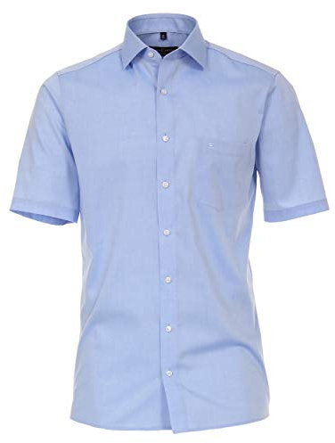 Casamoda - Camicia a mezzaluna con colletto Kent, colore: azzurro Azzurro 50