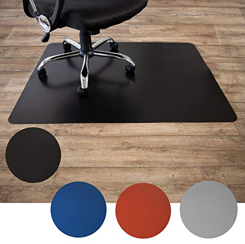 Floordirekt Bodenschutzmatte für Hartböden | aus Polypropylen| Buerostuhlunterlage | Stuhlunterlage | Schutzmatte | Hartboden | BUNT | 3 Größen (75 x 120 cm, Schwarz)