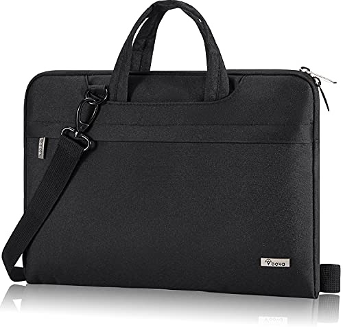 Voova 13.3-13 inch Laptop Shoulder Bag MacBook Sleeve, Computer Bags | Compatible with MacBook Pro 14, HP, Dell, Lenovo, Asus, Side Open Messenger Bag with Handle Removable Strap