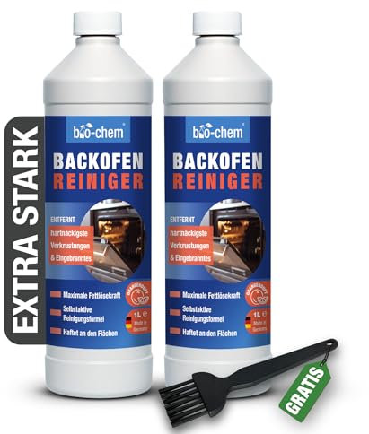Bio-Chem - Nettoyant four 2L + pinceau - Dégraissant auto-nettoyant pour four, cuisine, barbecue - Decap four, grille barbecue, insert, cheminée - Nettoyants ménagers