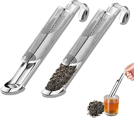 Stainless Steel Tea Diffuser, 2 Pcs Tea Strainer, Reusable Tea Infuser, Suitable for Loose Tea, Spice, Herbs, Perfect for Hanging on Cup