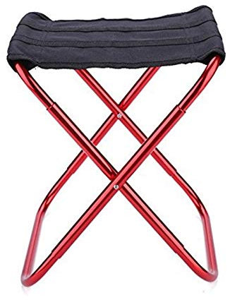 TRENTSNOOK Exquisiter Campinghocker Leichte Outdoor-Aluminium-Legierung Folding Angelhocker, faltbar Camping Seat, Wandern Hocker, mit Einer Tragkraft von bis zu 90kg