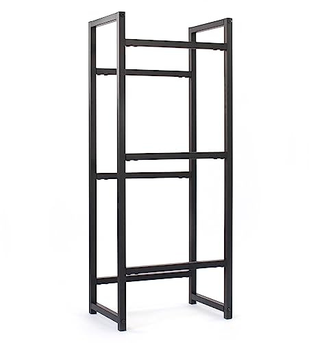 Toboli Scaffale in acciaio a ripiani per 3 casse di bevande, porta casse d'acqua 47x31x116cm, 20 kg/piano