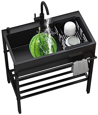 Spülbecken,Multifunktionswaschtisch,Spültisch Edelstahl 1 Becken,Waschbecken Utility,Camping Spülbecken,Spültisch Edelstahl Gastro Spüle,Küchenspüle,Mobiles Spüle Für Badezimmer,Edelstahlspüle (Size