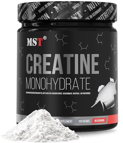 MST Creatine Monohydrate Pulver | Ohne Geschmack | Kreatin Micronized mesh 200 | Labor überpruft (300 g)
