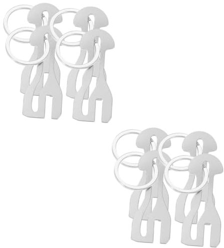 MAGICLULU 8pcs Metal Shopping Trolley Token Keychain Coin Pouch Holder for Office Supplies