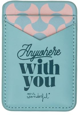 Mr.Wonderful - Adhesive card holder for phone - Anywhere with you Multicolor