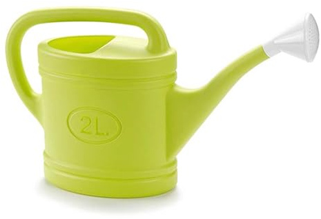 Tradineur - Annaffiatoio in plastica - Capacità 2 litri - Utensili da giardinaggio irrigazione casa balcone terrazzo patio - Verde pistacchio