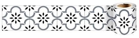 Wasserdichter Tapetenrandaufkleber Selbstklebende Taillenlinie, Fußleiste, Tapetenbordüren, Zierlinie, Sockelleiste, Wandaufkleber, Badezimmer, Wohnzimmer, Dekor, Kunst, Aufkleber, Dekor(Black)