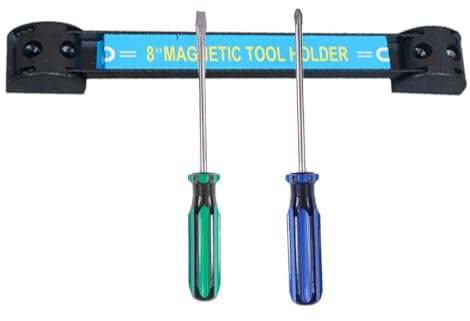 Nastro magnetico per utensili – Porta utensili magnetico, barra magnetica per montaggio a parete | Striscia magnetica per utensili da 8 a 24 pollici, organizer per utensili magnetici, supporto per