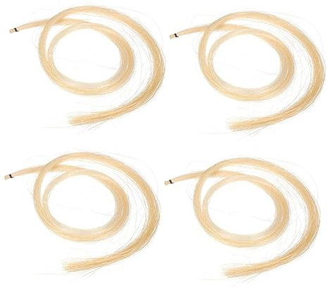 Parliky 4 stücke Natürliche Violine Haar Zubehör Glatte Passform für Violine Bögen Khaki Qualität