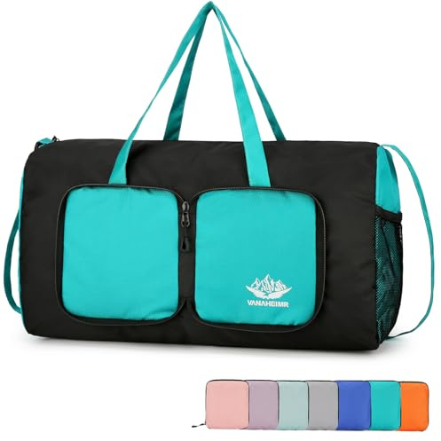 Outplea Sac de Sport Pliable Ultra Léger 20L pour Hommes et Femmes, Sac de Gym Imperméable et Polyvalent Gym Bag pour Fitness, Football, Yoga, Natation-Vert