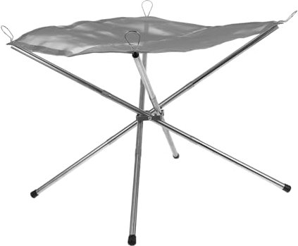 FONDOTIN Edelstahl Campinggrill Mit Abnehmbarem Rack Tragbarer Feuerstand Für Outdoor-nutzung Faltbarer Holzkohleofen Für Grillabende Und Campingaktivitäten Mittlere