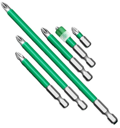 Magnetic Screwdriver Bits, Multipurpose Screwdriver Set, Precision Drill Bits for Secure Fastening, Rustproof and Wear-Resistant, Portable Toolkit Accessories, Ideal for Home Repairs