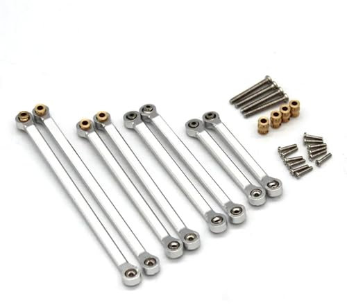 GTFRUQAS RC Ersatzteile Für Wltoys Für FMS Für EAZYRC 1/18 RC Fernbedienung Auto Metall Upgrade Zubehör Trolley Set(Silver)
