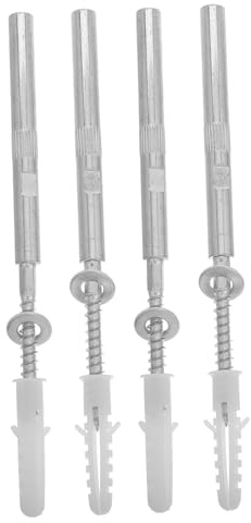 HOMSFOU 4pcs Heavy Duty Hidden Floating Shelf Brackets Metal Brackets for Kitchen Cabinets Bathroom Invisible Shelves Support Easy Install Adjustable