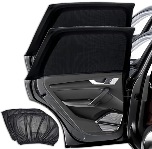 2Pack Car Window Shades for Baby, Universal Window Sun Shade Car Sun Shades for Windows, Breathable Mesh Sunshade for Babies, Universal Fit for Most Vehicle,Protect Kids from Sun Glare