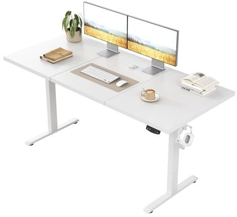 Klicelor Electric Standing Desk, 2 Memory Buttons for stand & sit, 120x60