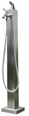 Fuente de Agua Decorativa con Columna de Agua Vertical for jardín Exterior de 37,4 Pulgadas, Soporte Cuadrado Independiente for Manguera con Grifo y Pistola rociadora.