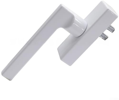 Maniglia in lega di alluminio bianco solido per finestre a battente con meccanismo di apertura verso l'interno e vernice resistente per una maggiore integrità