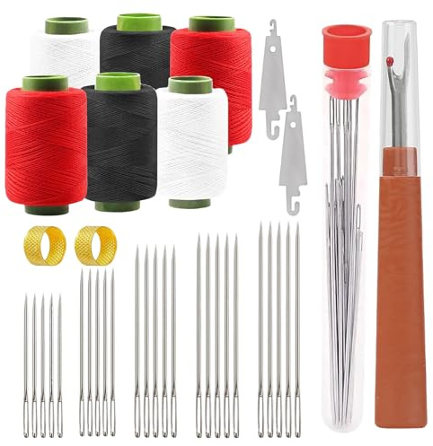 JanFebMar 37 Teiliges Nähset mit Nähzubehör, Nähnadeln Set Grundausstattung, Tragbares Nähwerkzeug-Set Sewing Tool Set mit großem Öhr für Anfänger, Reise, Heimwerker & DIY Reparaturen