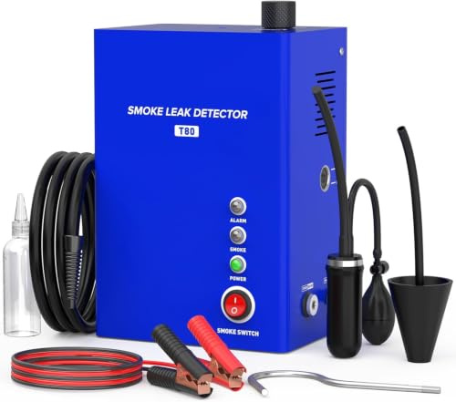 PARAOUTIL Testeur de fumée pour voiture 12 V DC Machine à fumée automobile avec pompe à air intégrée EVAP Pipeline Détecteur de fuite de carburant pour voiture, moto, bateau