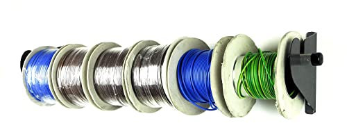 MegaMaxx Single Core Conduit Cable Reel Holder - Drum Dispenser Hanging Bracket for Tidying Reels of Cable - Wall Mount in Garage, Shed, Workshop, Industrial Space (150 mm)