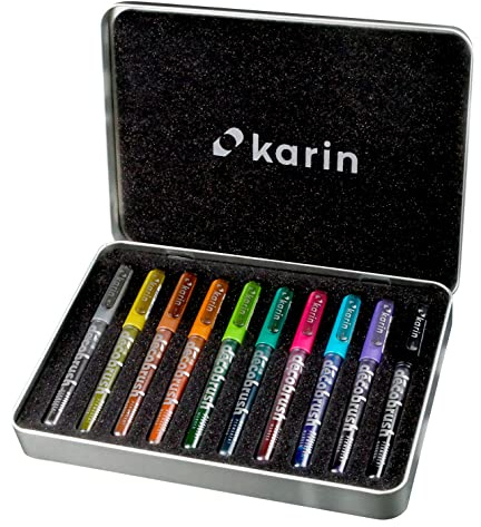 KARIN DecoBrush Metallic 10 pcs. set KARIN DecoBrush Metallic 10 Stück Transparenter Körper mit ink-free System, 2,4 ml