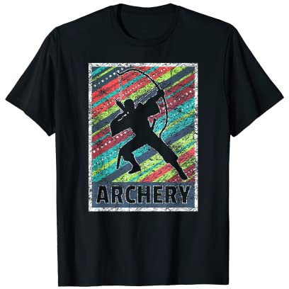 Bogenschießen T-Shirt Geschenk Bogenschütze Pfeil und Bogen T-Shirt